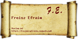 Freisz Efraim névjegykártya